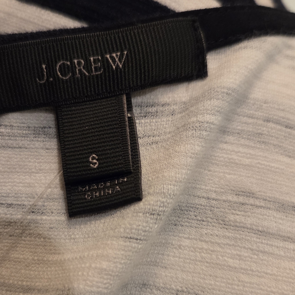 J. Crew Black and White Sheath Midi Dress Short Sleeve Crew Neck Size S - Picture 3 of 5
